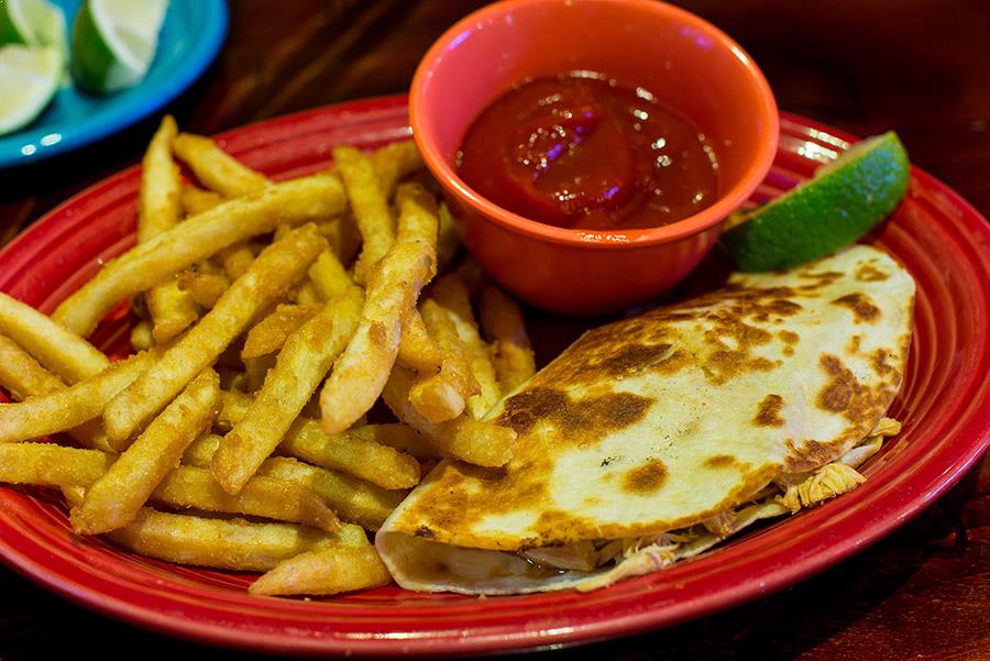 B) Cheese Quesadilla and French Fries